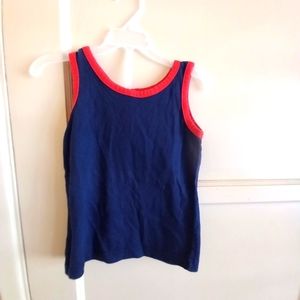 Blue with red trim Tank Top